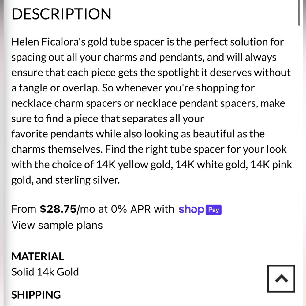 ❌SOLD❌Helen Ficalora 14k gold tube spacer - Picture 7 of 7